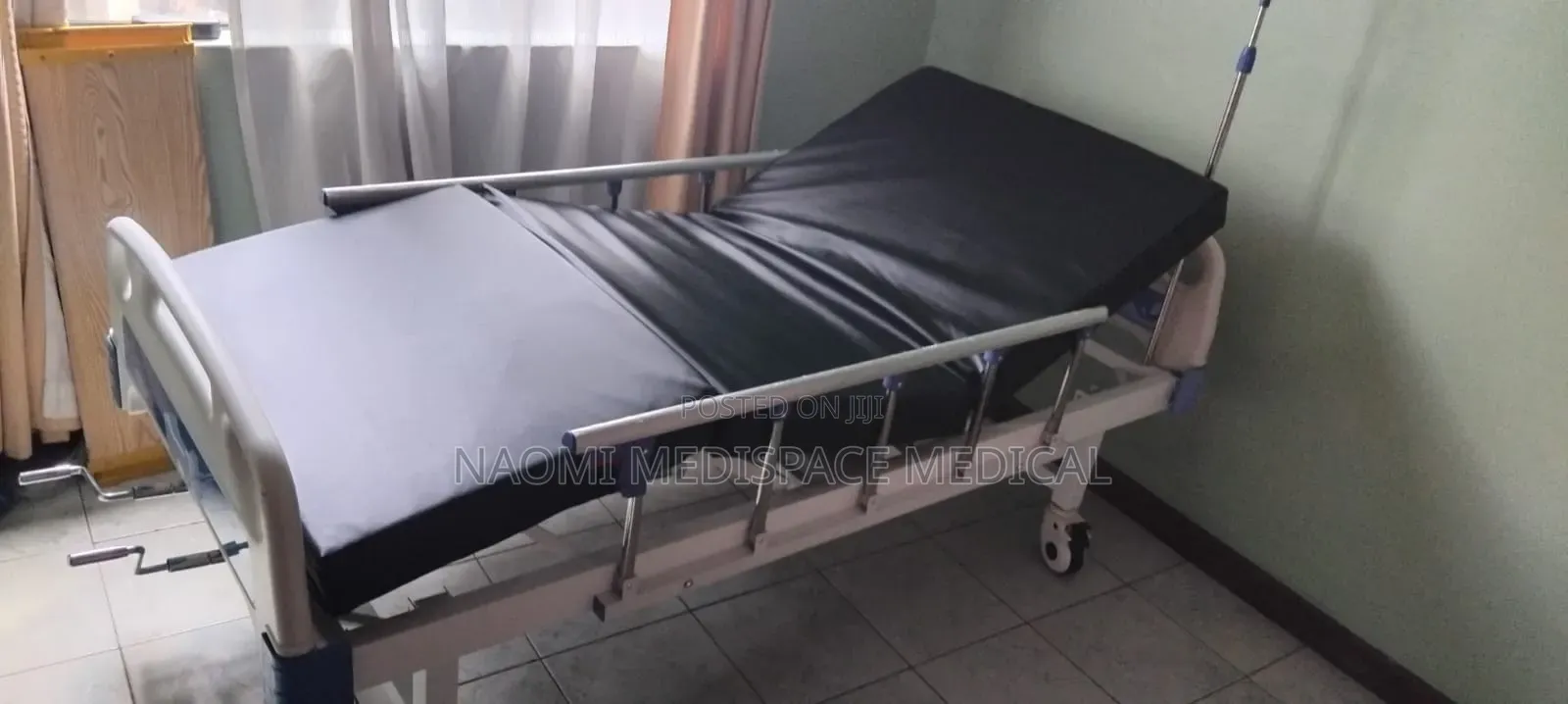 ABS Two Crank Bed, Feeding Table, Matress With Mackintosh
