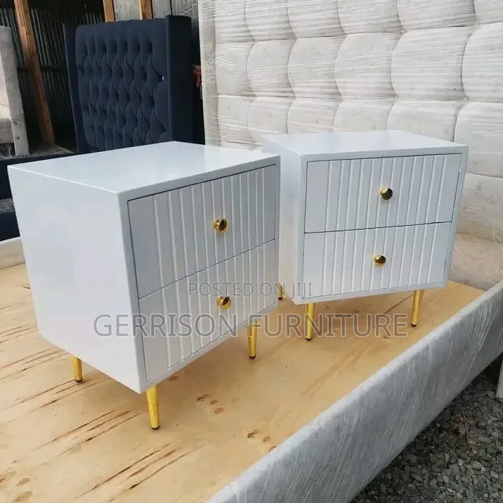 Luxury Cream Velvet Button-Tufted Bed Frame, With Side Beds