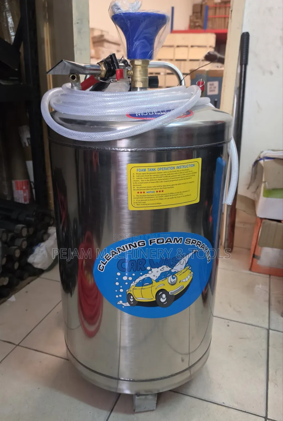80-Liter Stainless Steel Heavy-Duty Car Wash Foam Sprayer /Dispenser