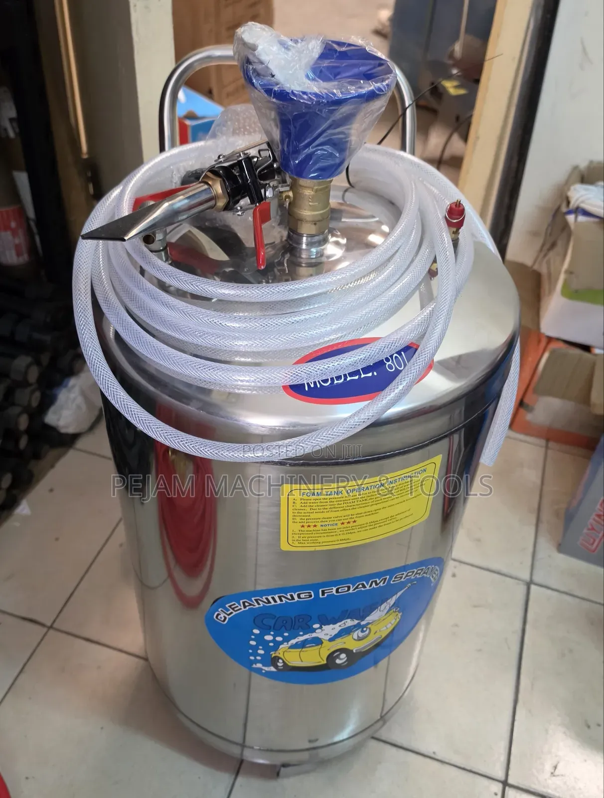 80-Liter Stainless Steel Heavy-Duty Car Wash Foam Sprayer /Dispenser