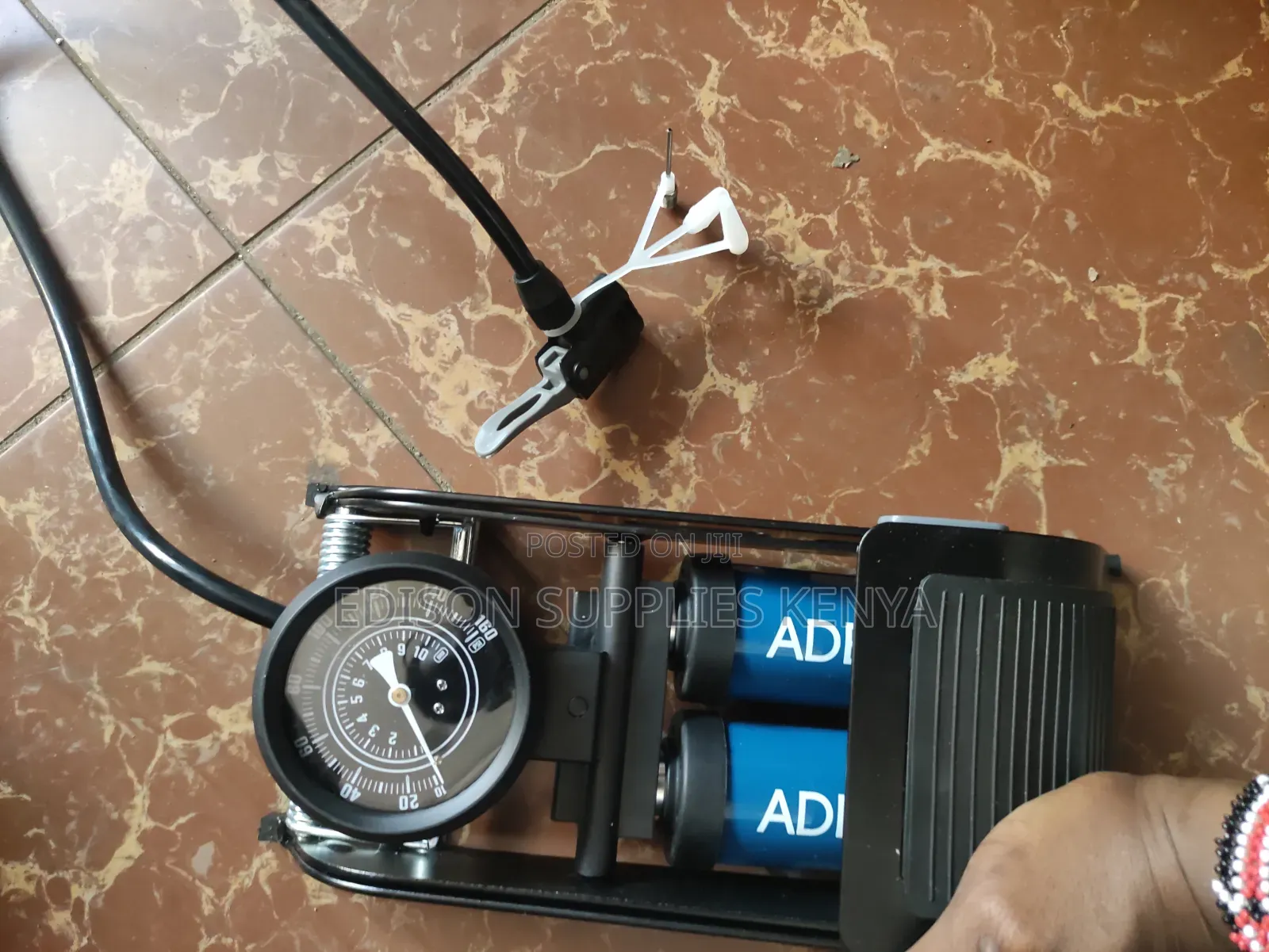 Foot Pump Adegso Double Cylinder 160PSI Bike Pumps Tire Wheel Bicycle