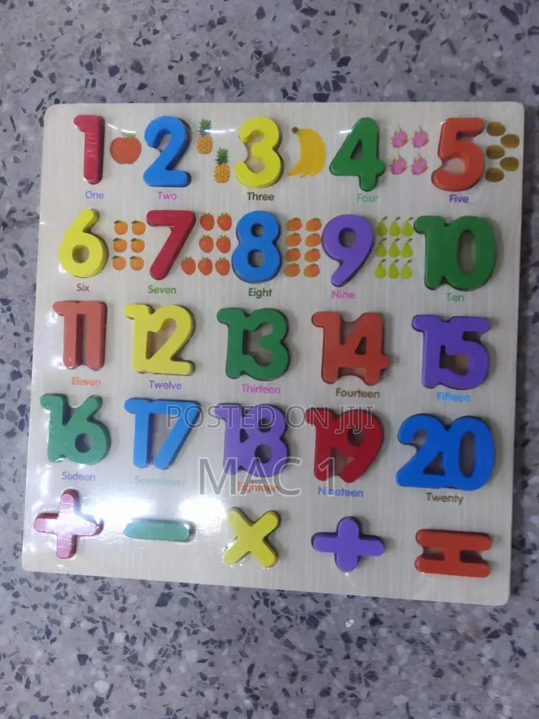 Kids Educational Wooden Puzzle Board – 1-20numbers