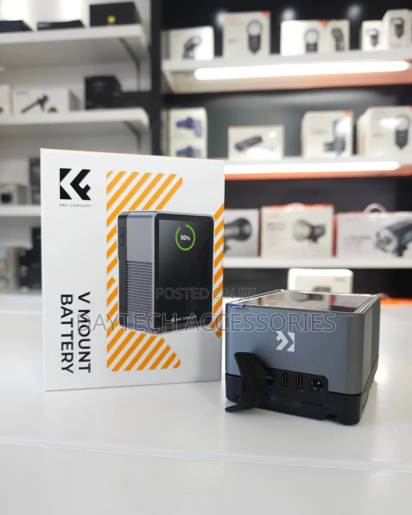 KF-V99 99Wh v-Mount Battery 100W PD Fast Charging (Lime Green)