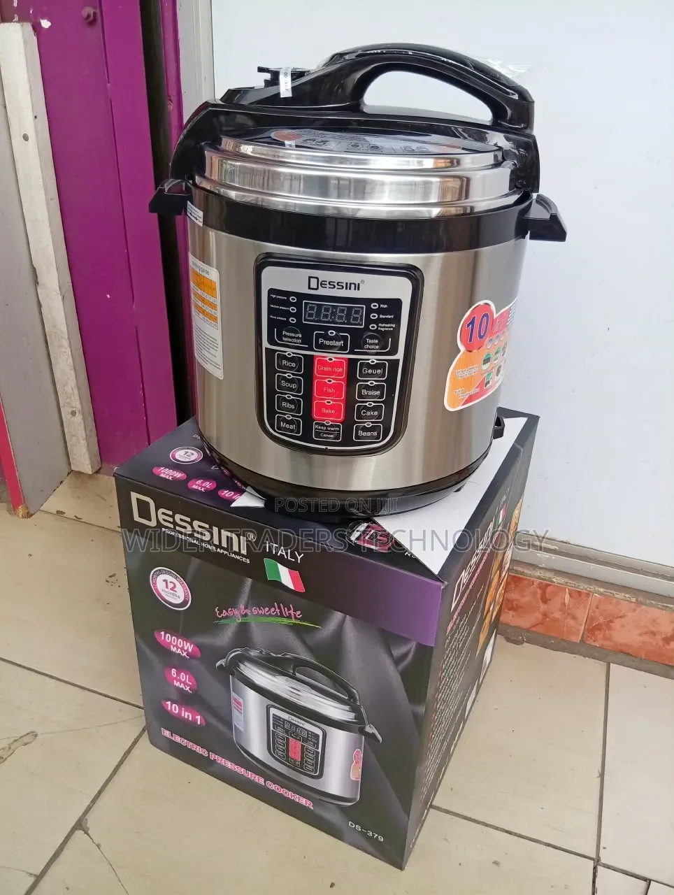 Dessini 10-in-1 Electric Pressure Cooker With a 6-Liter