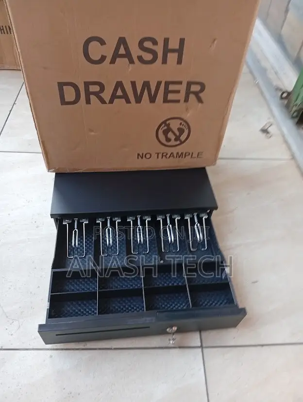 5 Tray POS Cash Drawer With Key Lock – Heavy Duty Cash Register
