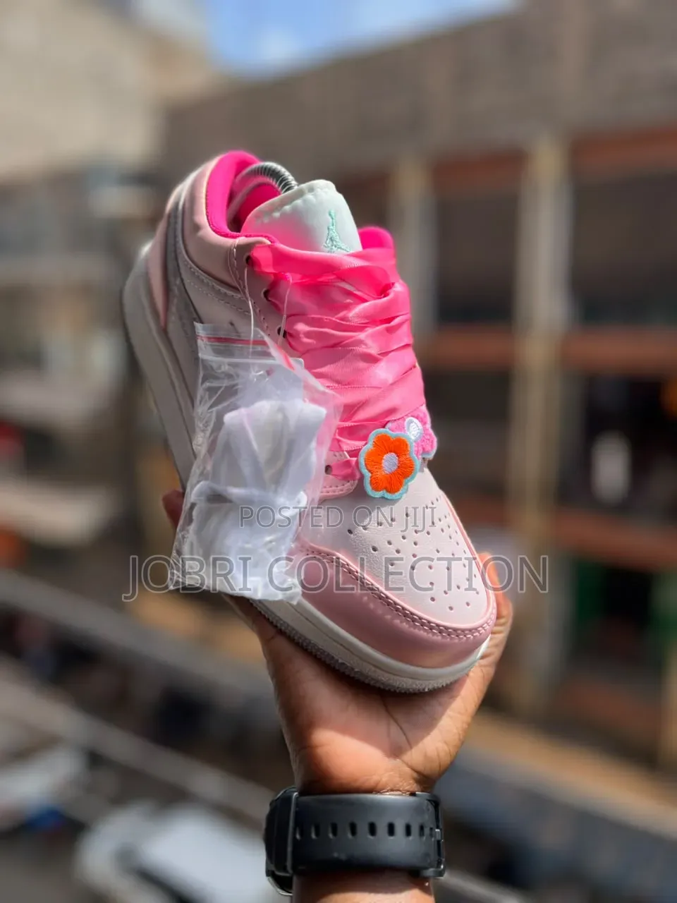 Ladies Nike Jordan 1 Low “Pink Bloom” Sneakers