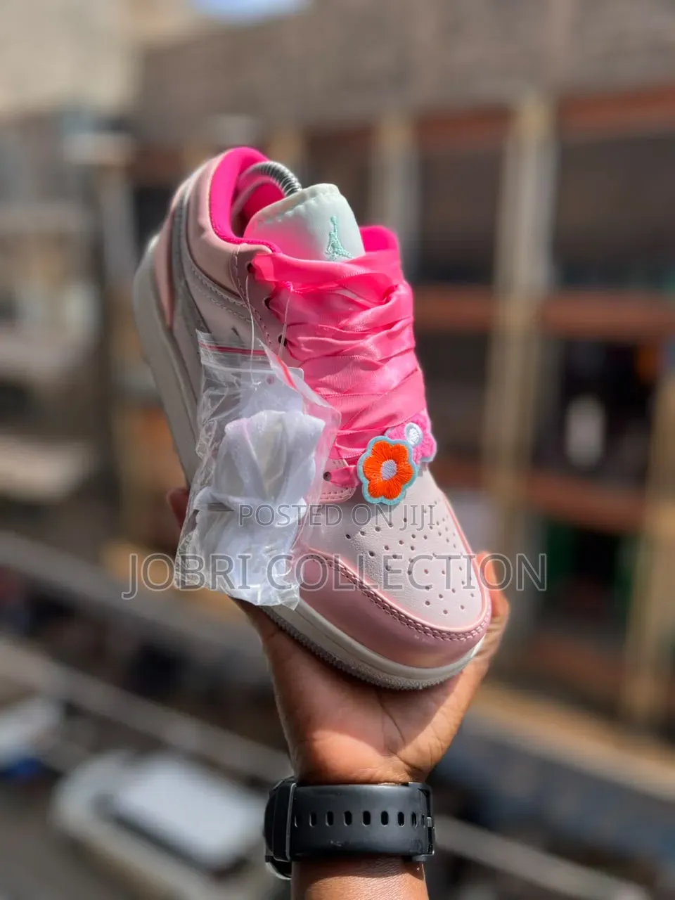 Ladies Nike Jordan 1 Low “Pink Bloom” Sneakers