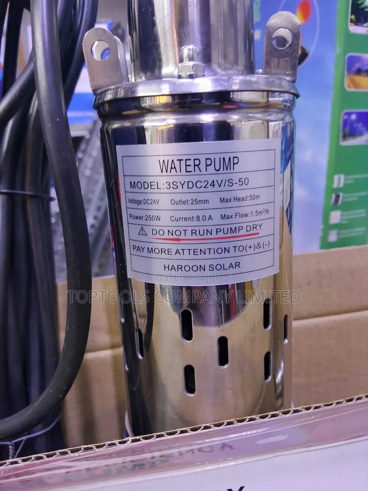 250w 50mtr 24v Solar Submersible Pump