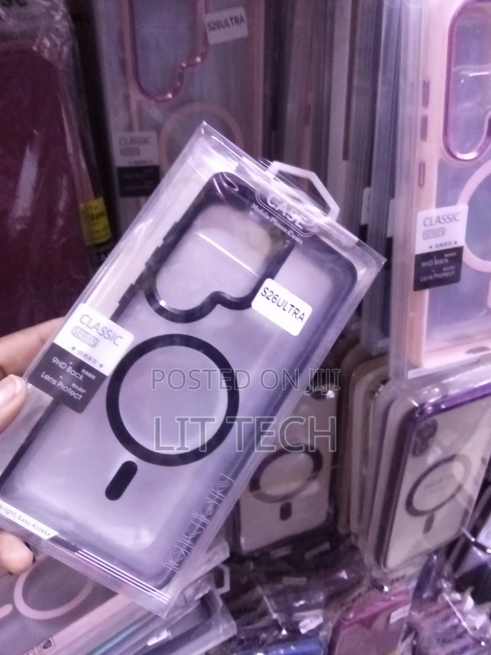 Magnetic Transparent Samsung Galaxy S26 Ultra Case With Black Edges