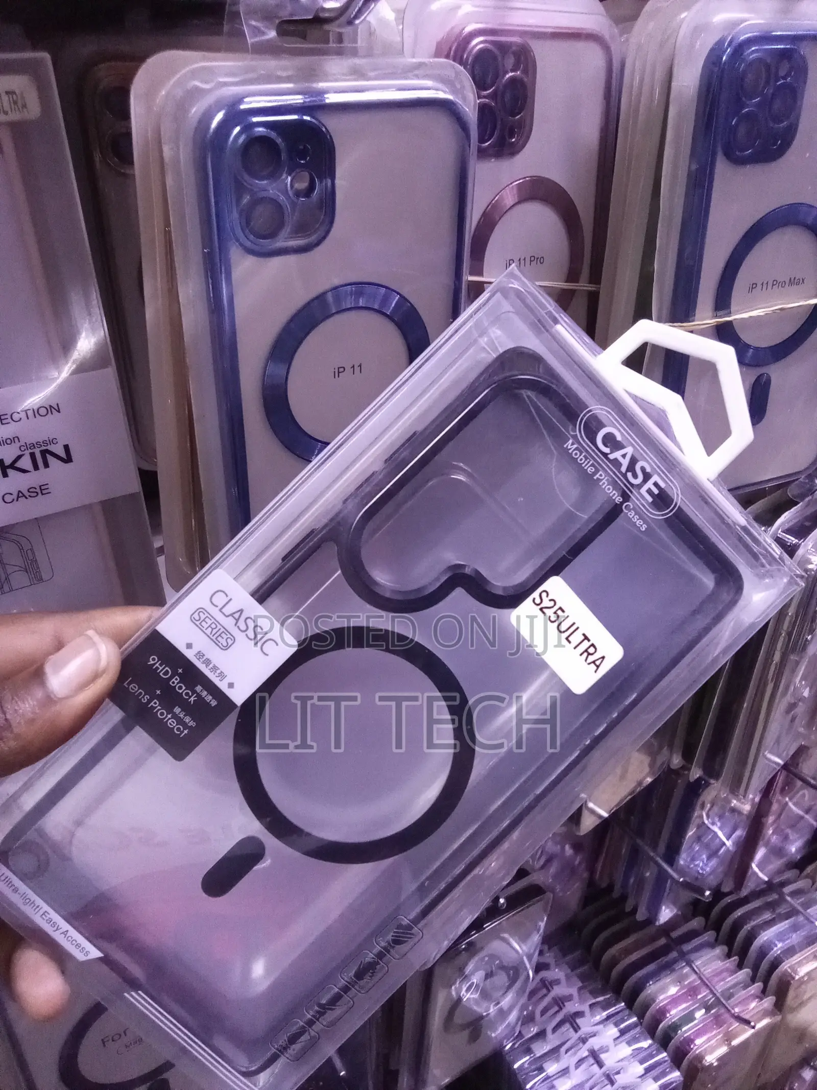 Magnetic Transparent Samsung Galaxy S25 Ultra Case With Black Boarders