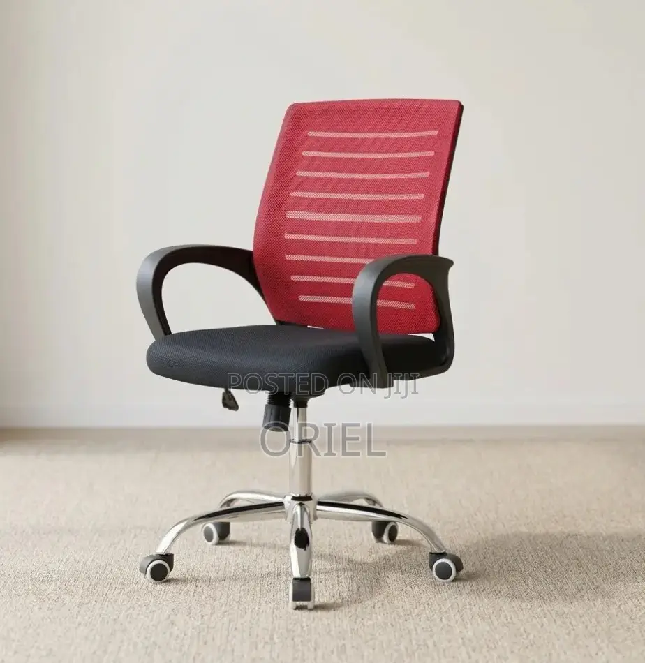 Office Chair : Red Back Mesh Office Chair
