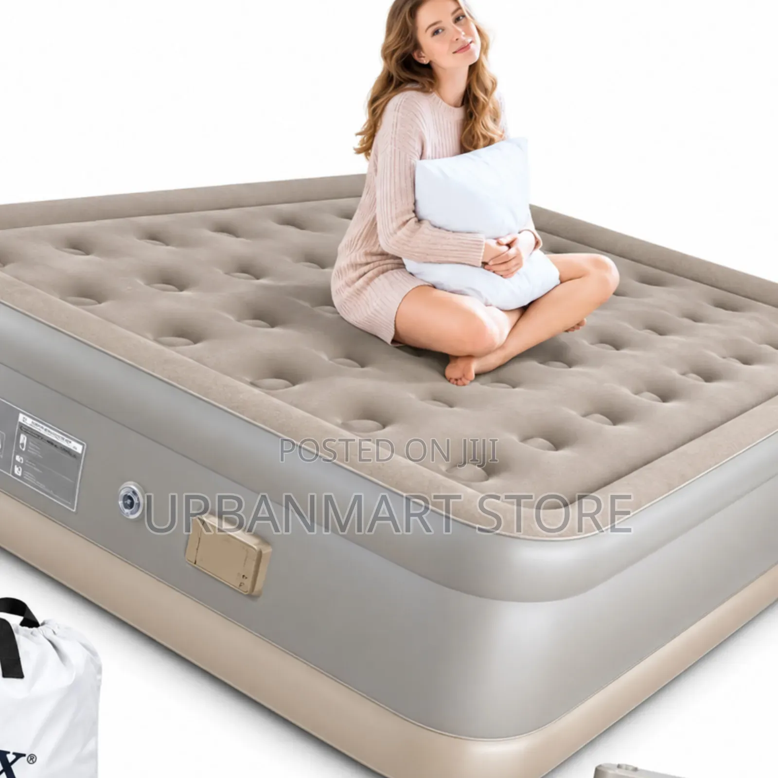 Queen Size Self Inflating Air Mattress 5x6, With 2 Pillows