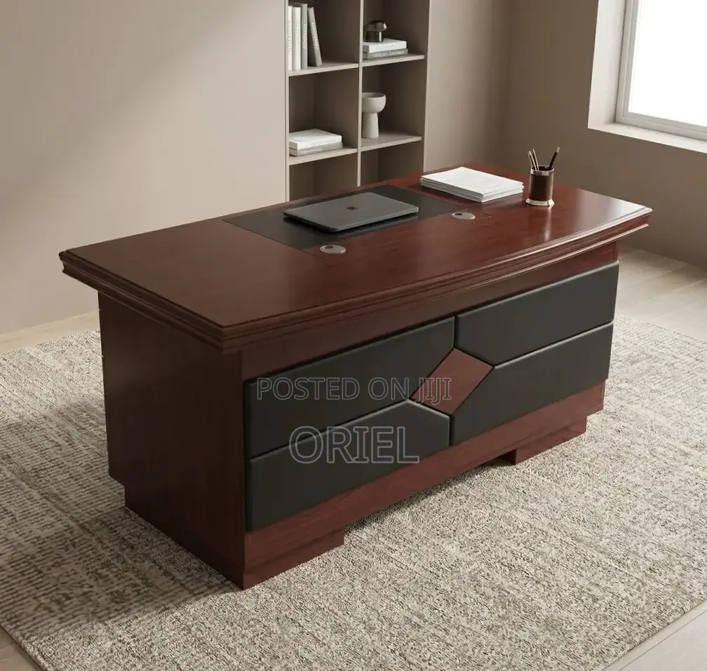 Office Chair : 1200MM Mahogany Staff Desk