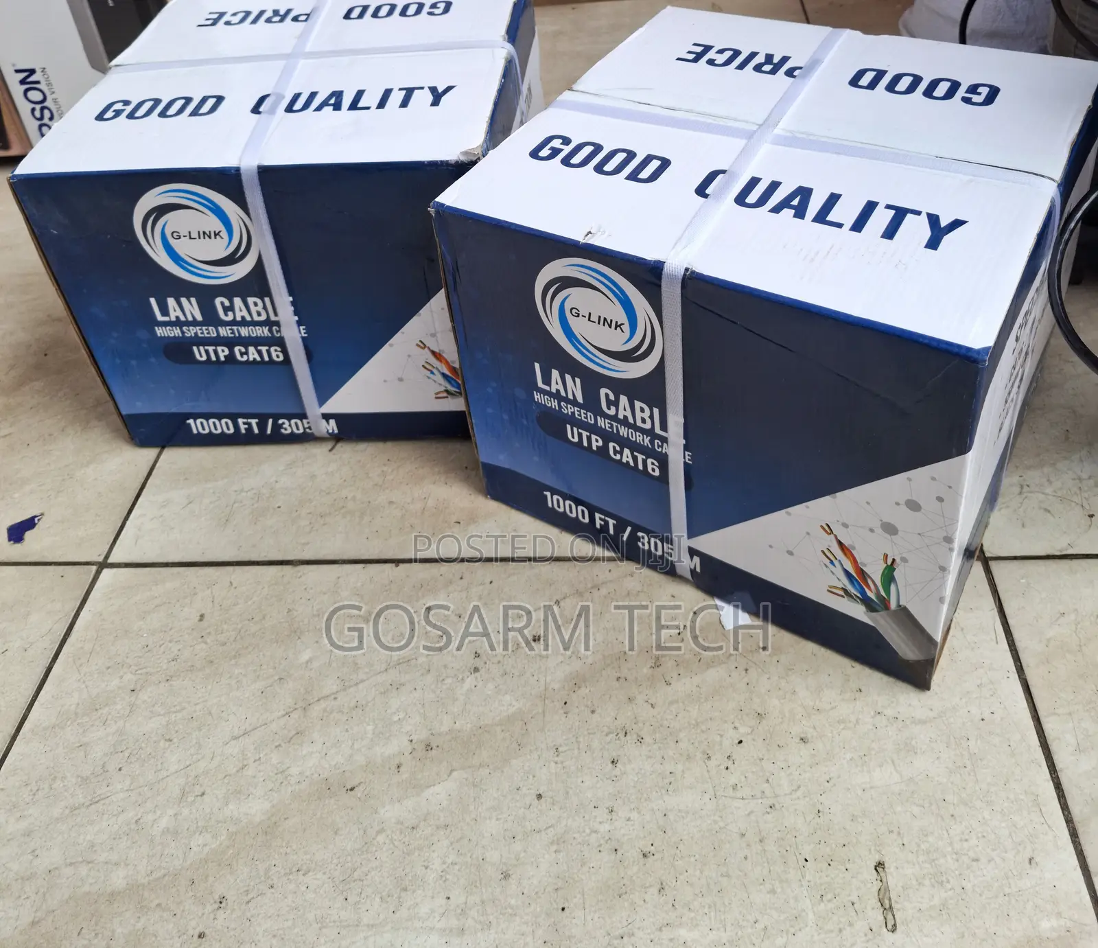 Cat6 Outdoor Ethernet Cable 305M – 250MHz High-Speed Glink