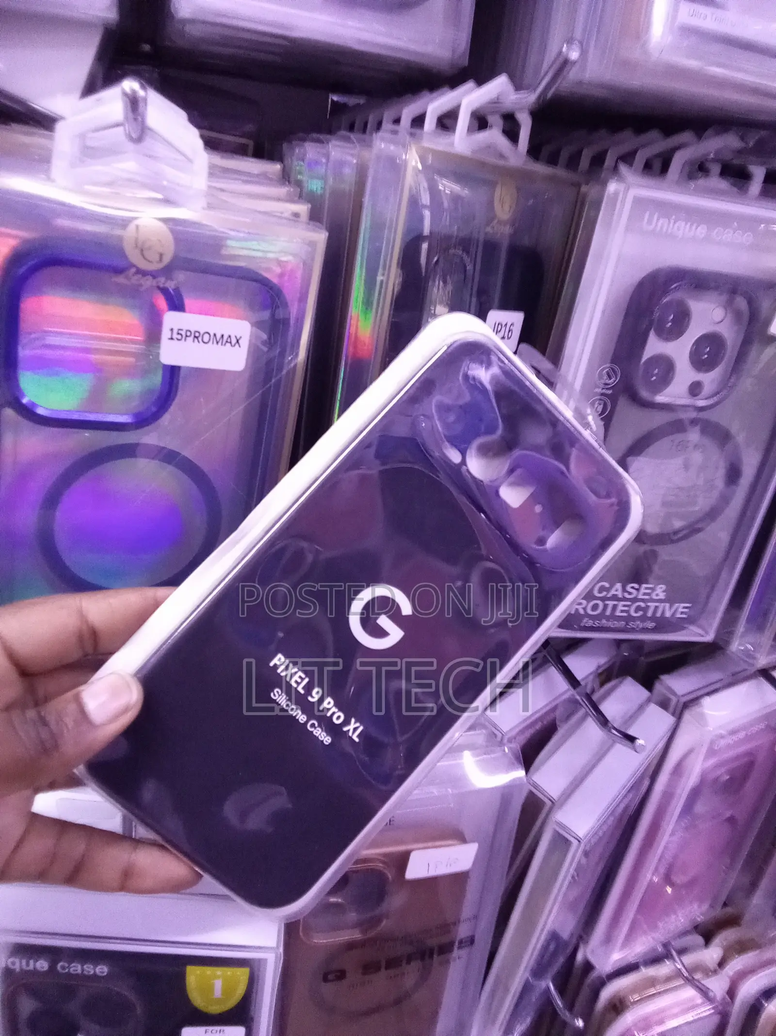 Black Liquid Silicone Case Designed for the Google Pixel 9 Pro XL