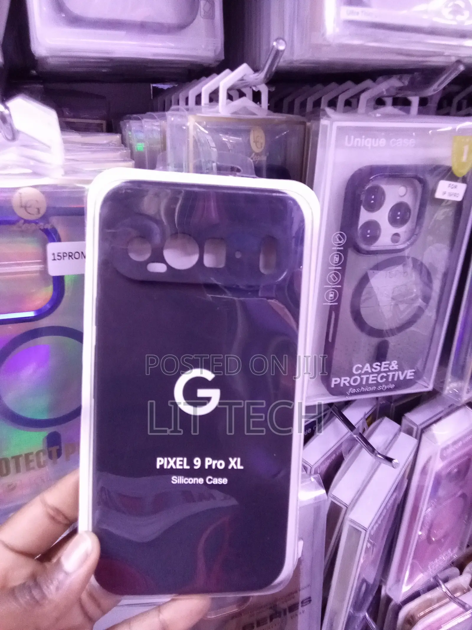 Black Liquid Silicone Case Designed for the Google Pixel 9 Pro XL