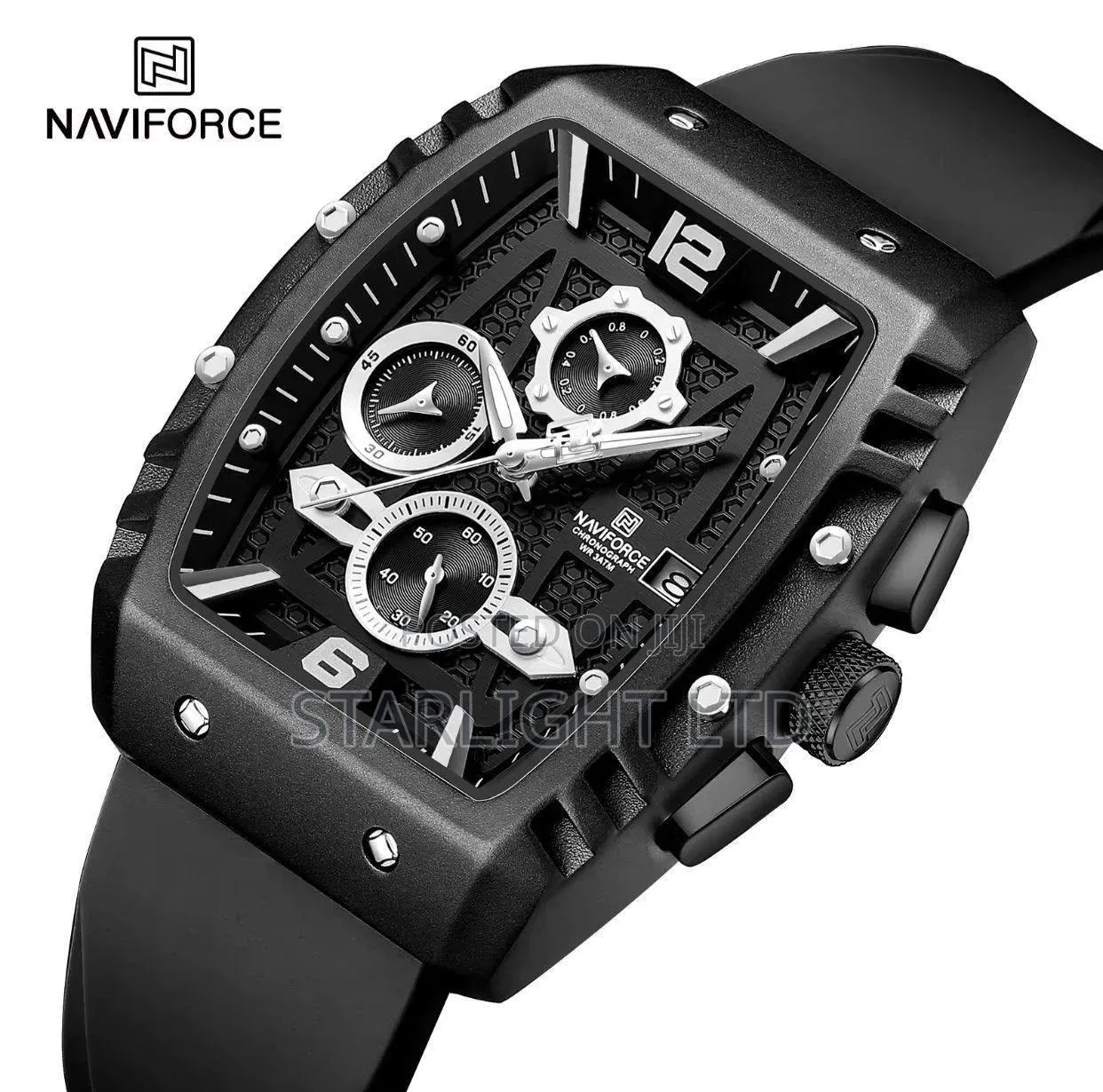 NAVIFORCE Luxury Military Watch – Army Green Silicone Strap