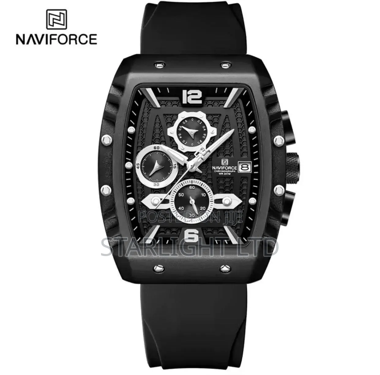 3ATM Waterproof Matte Black Men's Watch
