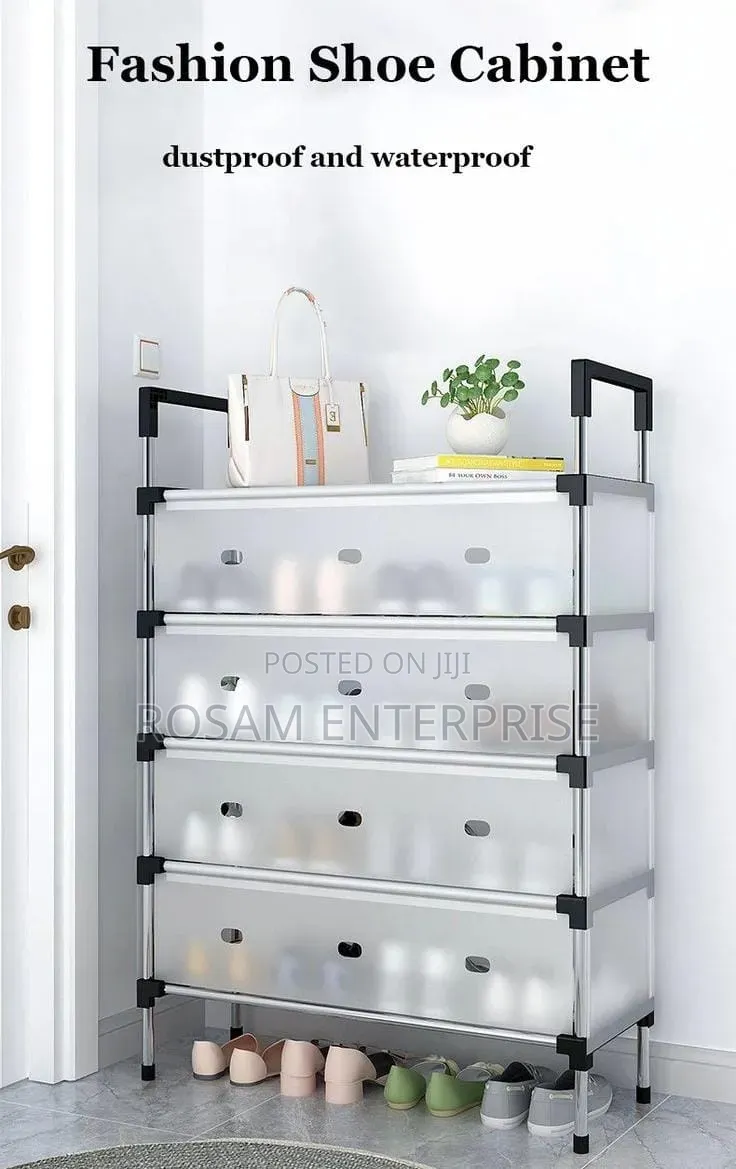 4Layer Shoe Storage Cabinet Foldable and Space-Saving Design