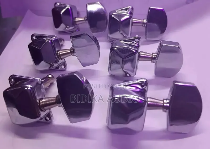 Chrome Guitar Tuning Pegs Machine Heads Set of 6