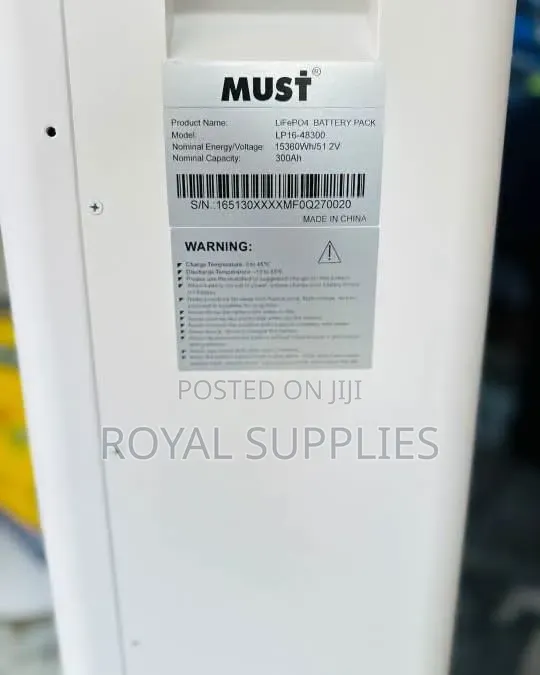 Must 15.36Kwh Lithium Battery 51.2v 300ah