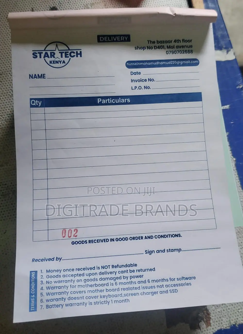 Custom Branded Receipt Books