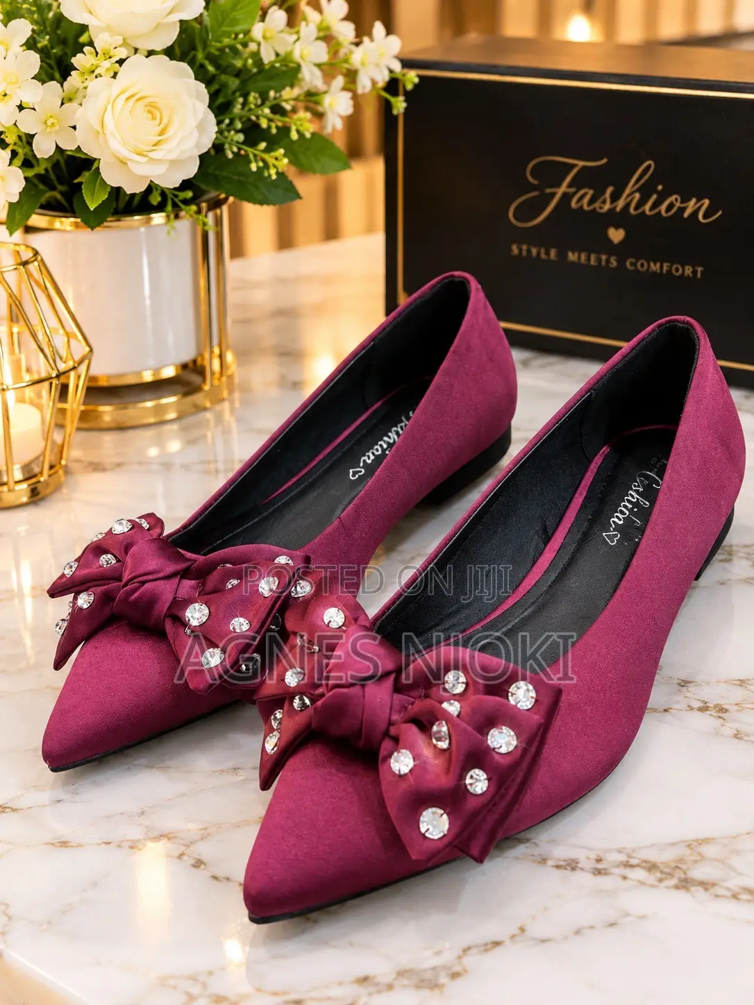High Quality Maroon Flats Shoes