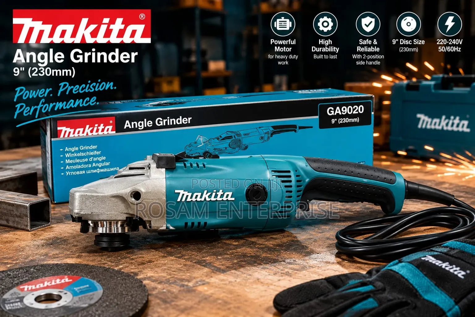 Makita Grinder 9"2600 W