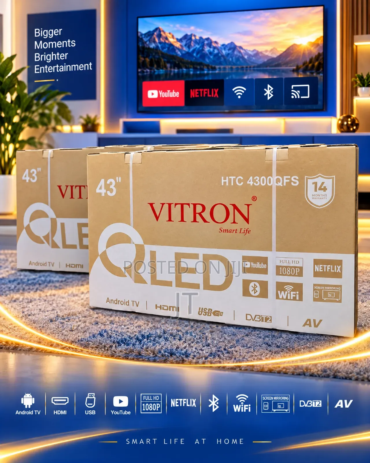 Vitron HTC4300QFS 43" QLED Smart TV