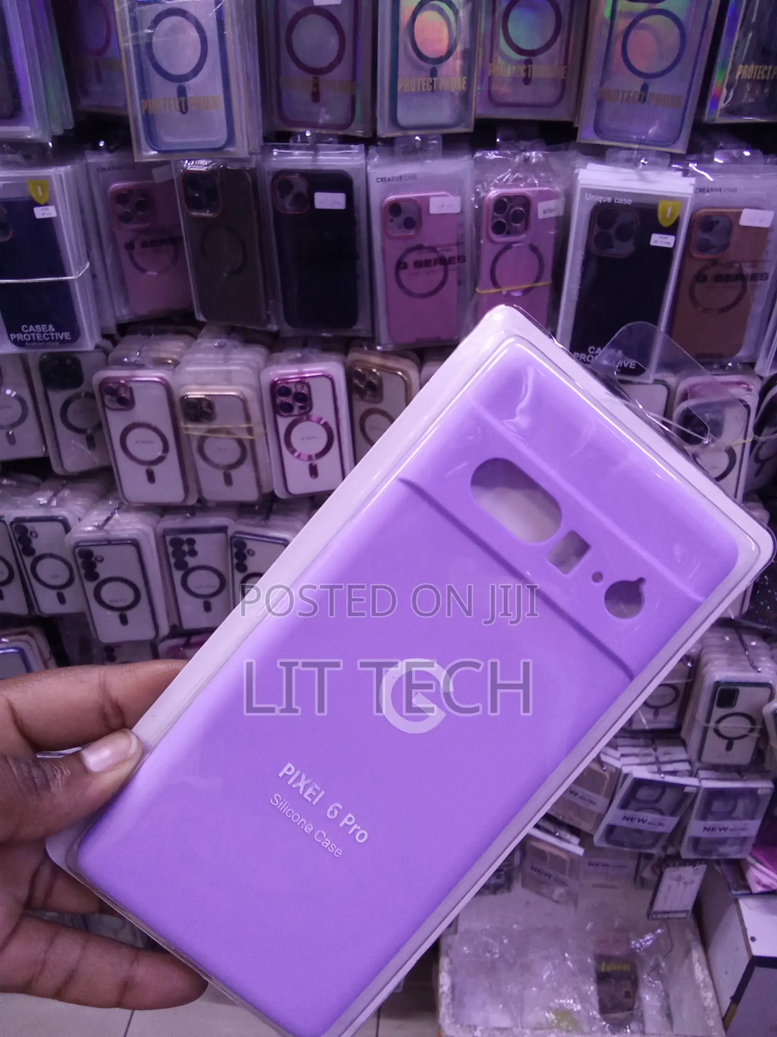 Purple Google PIXEL 6 Pro Silicone Case With Cloth Lining Inside