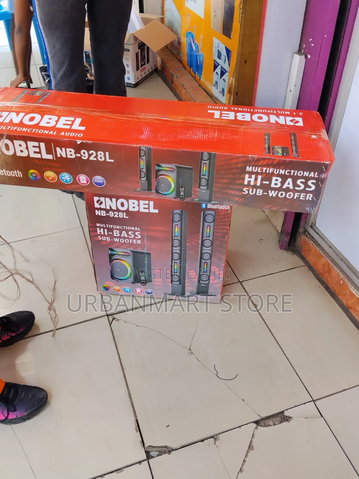 Hottest Nobel 2.1 Bluetooth Sound System With LED Tower Speakers