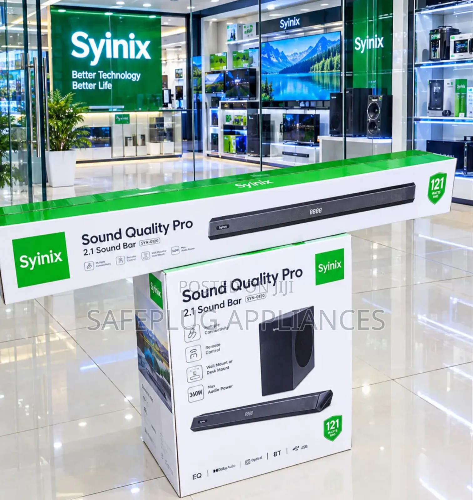 Syinix SYN-Q120 Home Theatre Soundbar 360W | Bluetooth Powerful Bass