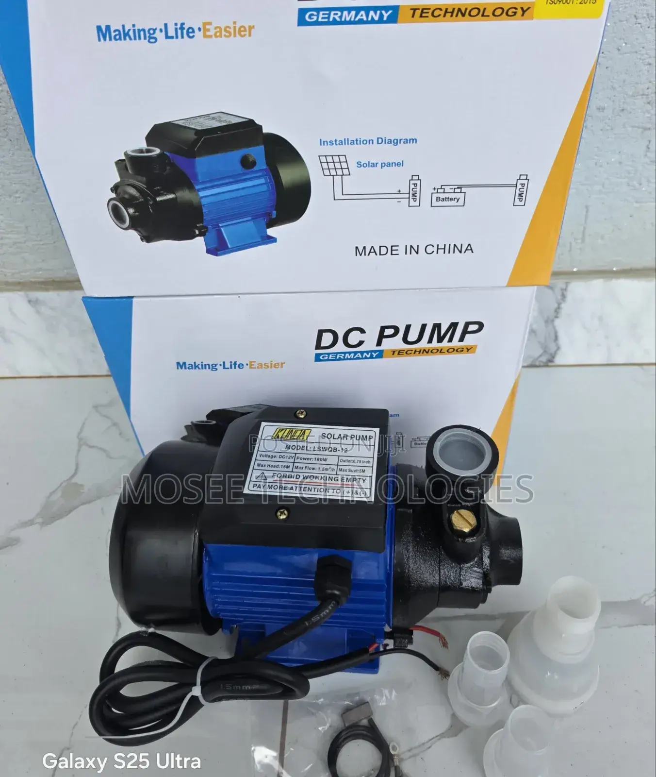 24V DC Booster Water Pump 280W High-Pressure Pump