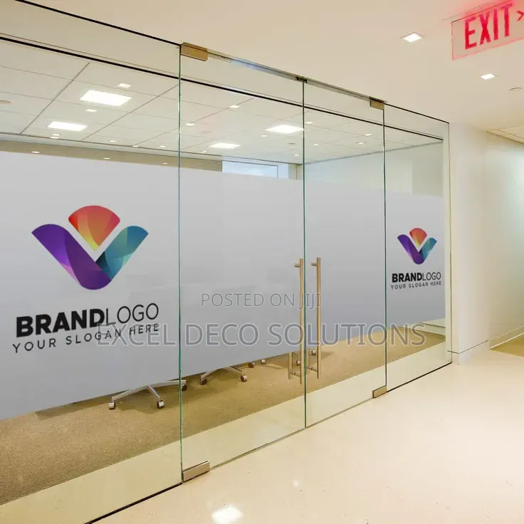 Branded Frosted Window Film | Custom Logo Glass Film