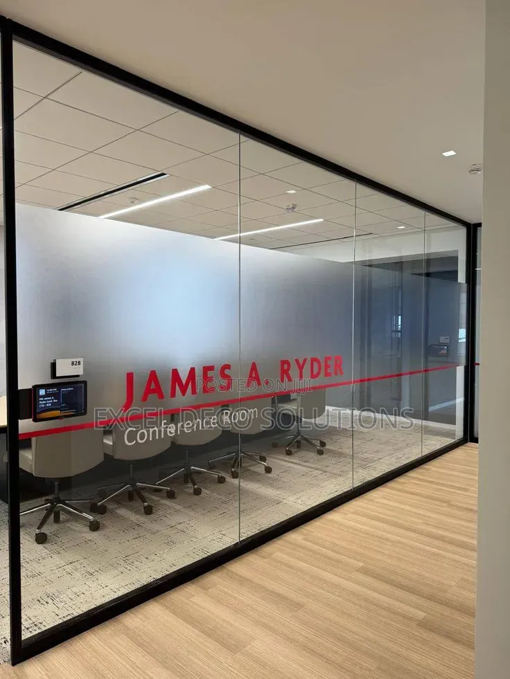 Office Frosted Film With Logo | Glass Door Privacy Branding