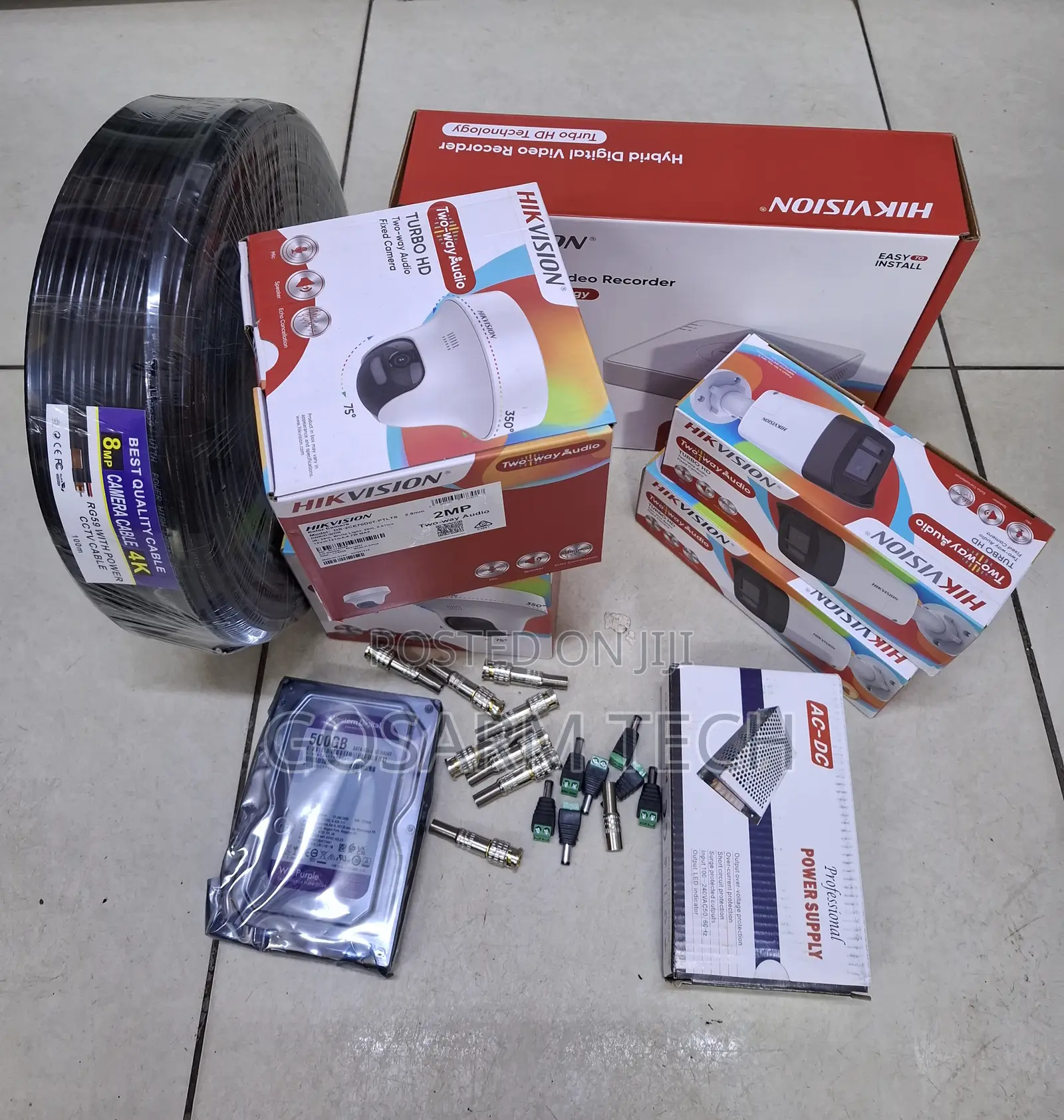 2Way Audio Set Hikvision Colorvu 4 Channel DVR Camera CCTV Kit 24/7