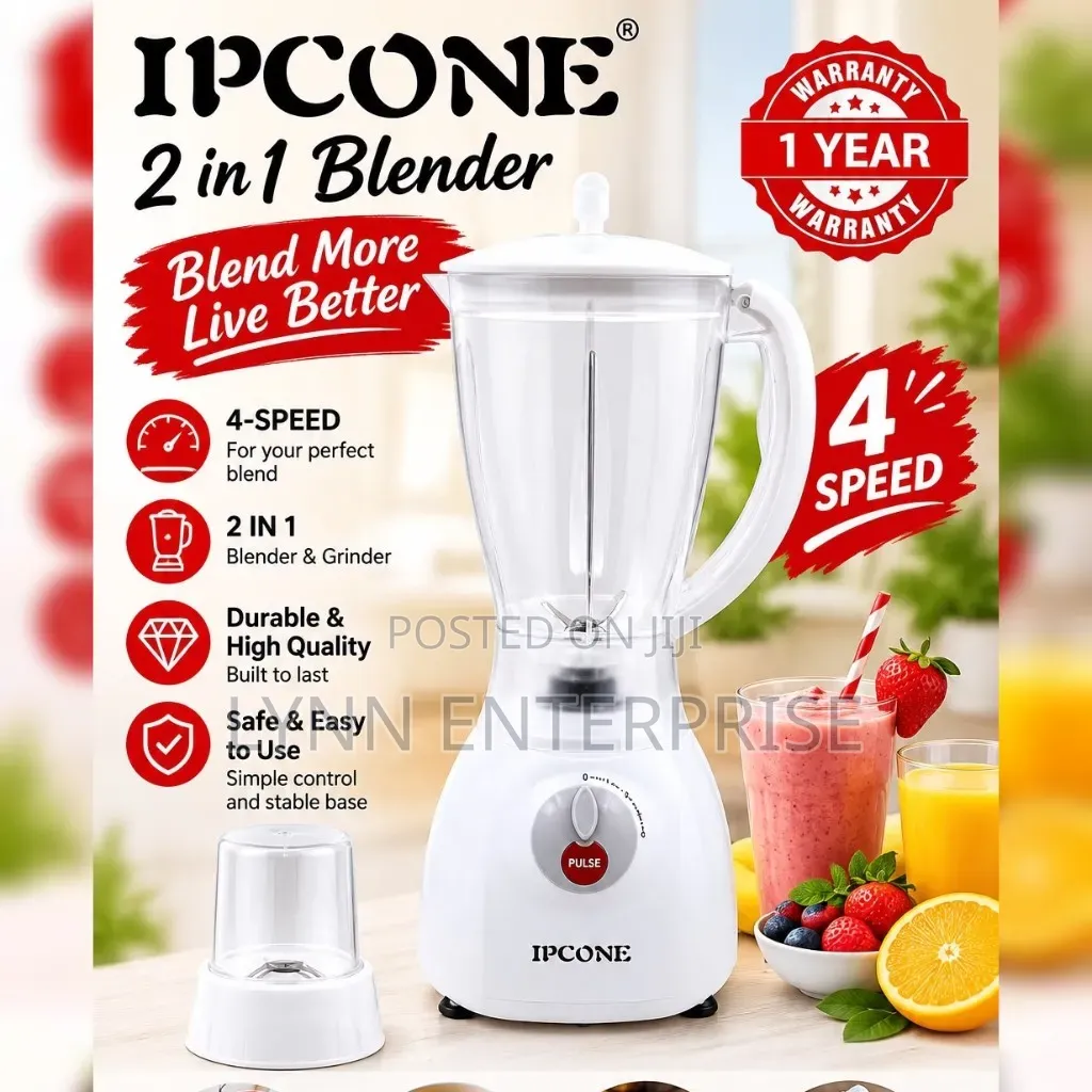 IPCONE 2 in 1 Blender 4 Speed