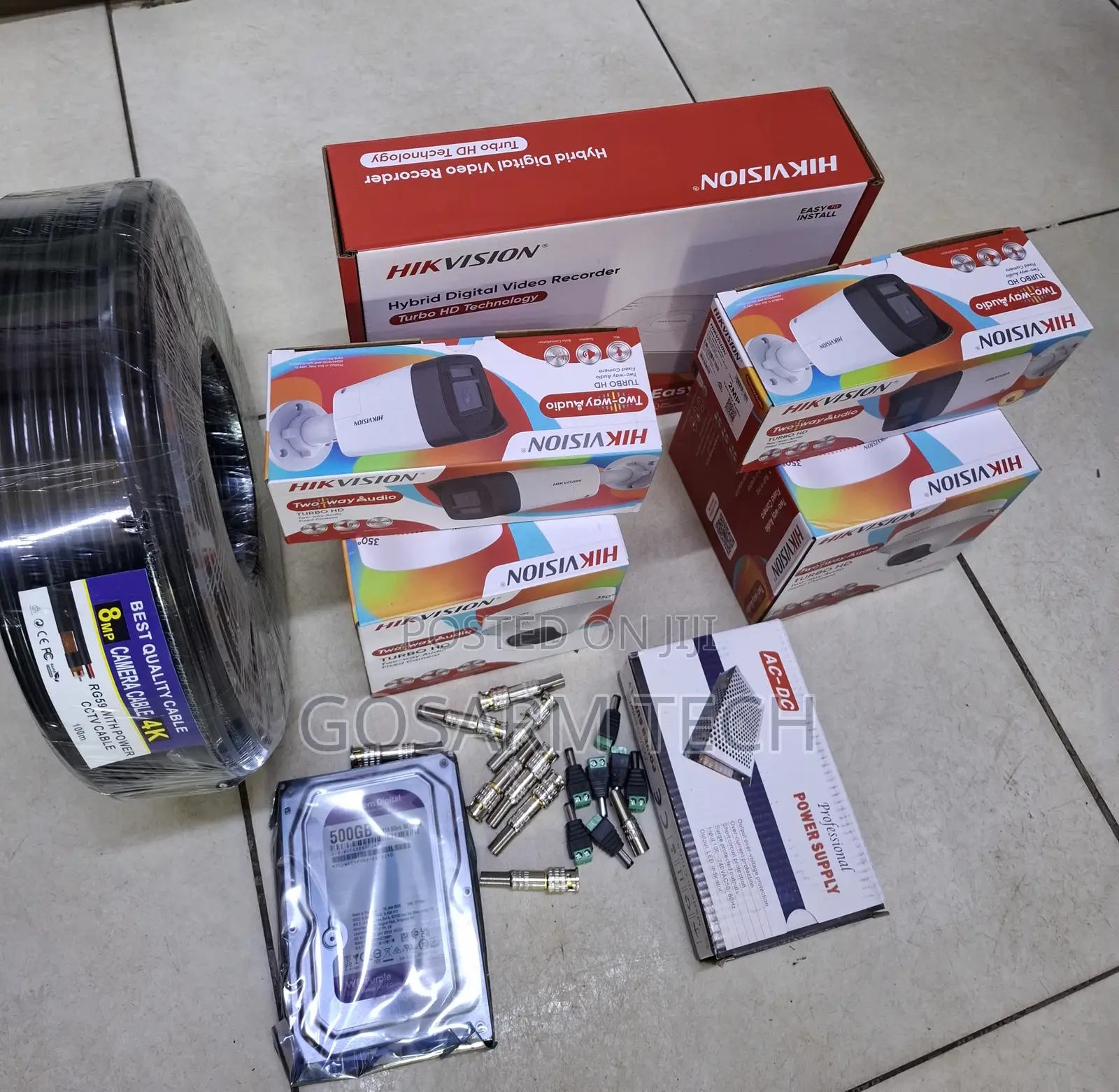 Hikvision 4 Channel ColorVu 2 Way Audio CCTV Kit –4Cameras Full Color