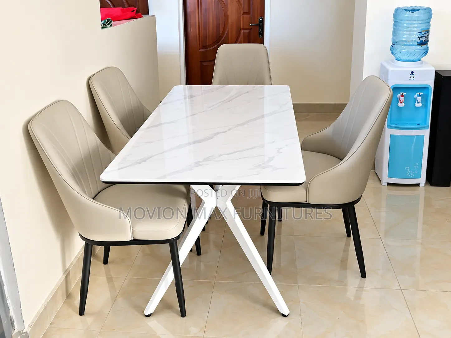 Marble Dinning Table, Heavy Duty Chairs