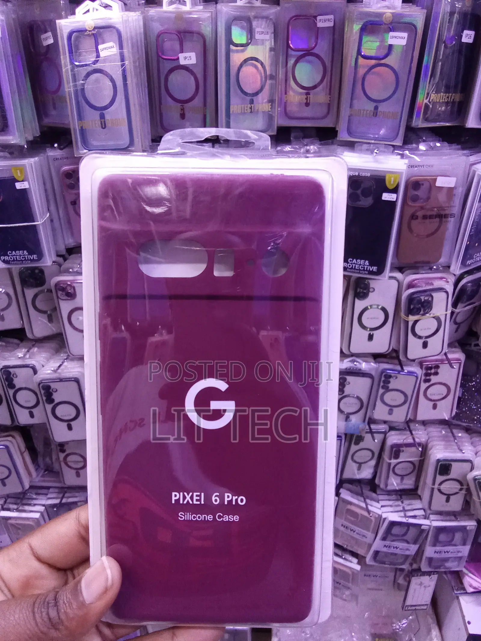 Google Pixel 6 Pro Liquid Silicone Case With Microfiber Lining -Maroon
