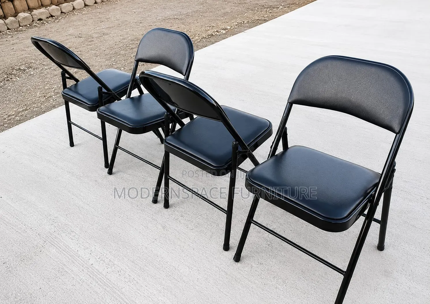 Foldable Chairs, Leather Padded Folding Chairs