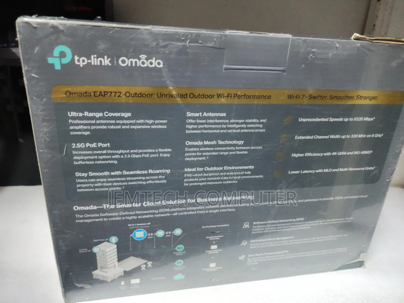 TP-Link Omada EAP772-Outdoor Indoor/Outdoor Wi-Fi 7 Access Point.