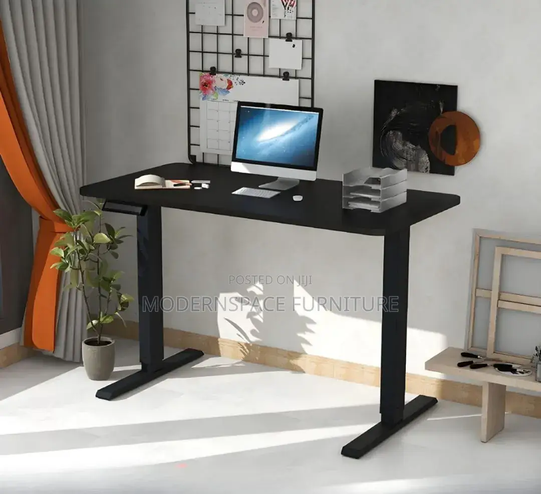 Modern Black Electric Office Desk – 1.2mtrs