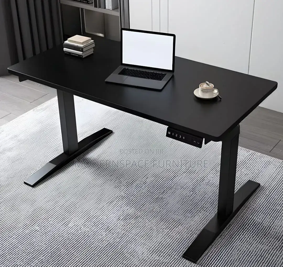 Modern Black Electric Office Desk – 1.2mtrs