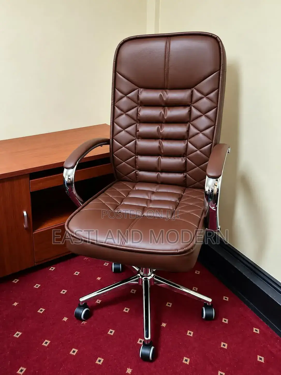 Brown Leather Executive Office Chair