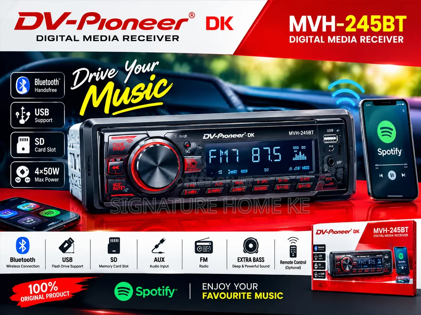 Pioneer MP3 Digital Media Receiver Radio