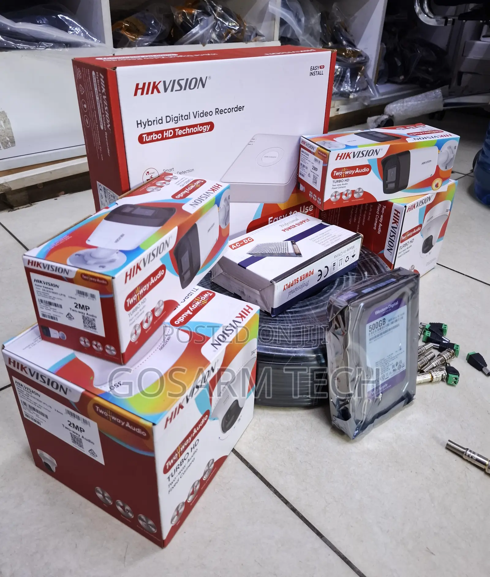 4 Channels Hikvision 2 Way Audio Camera Kit With Full Color