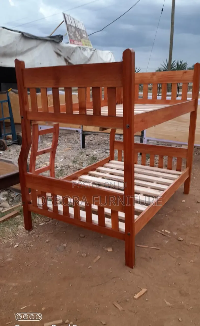 Handcrafted Rosewood Twin-Over-Full Bunk Bed Frame 3.5'x6' Over 4'x6')