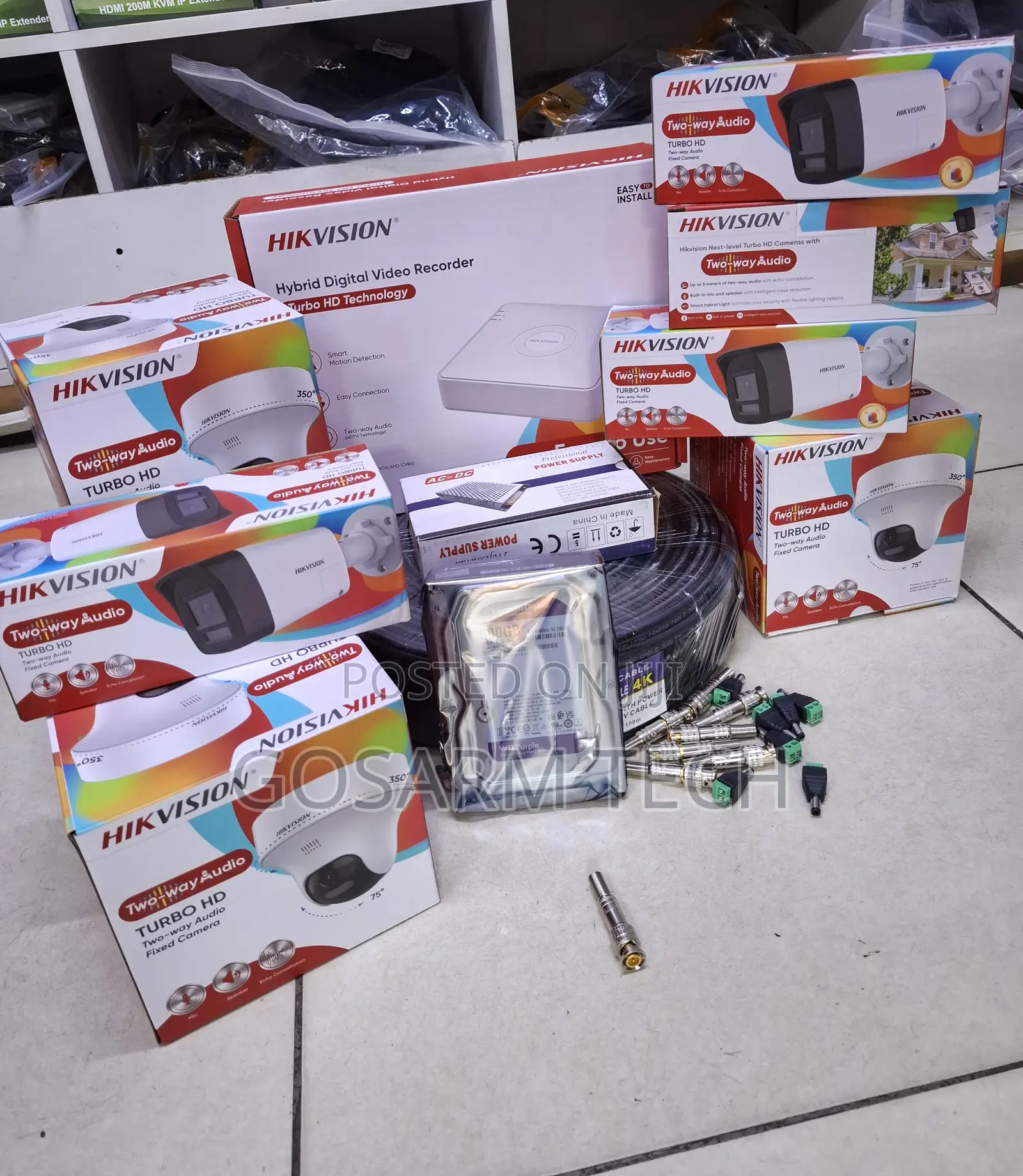 8 Full Color Hikvision 2 Way Audio CCTV Surveilance Cameras