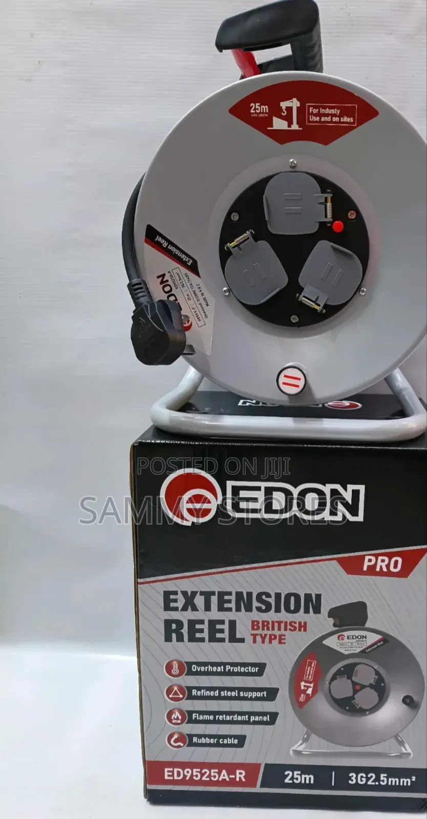 EDON 25M Heavy Duty Power Cable Reel – 3G2.5mm2